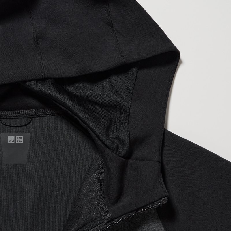 Uniqlo Dry Stretch Sweat Full-zip Color Block Hoodie Herr Grå | 4810612