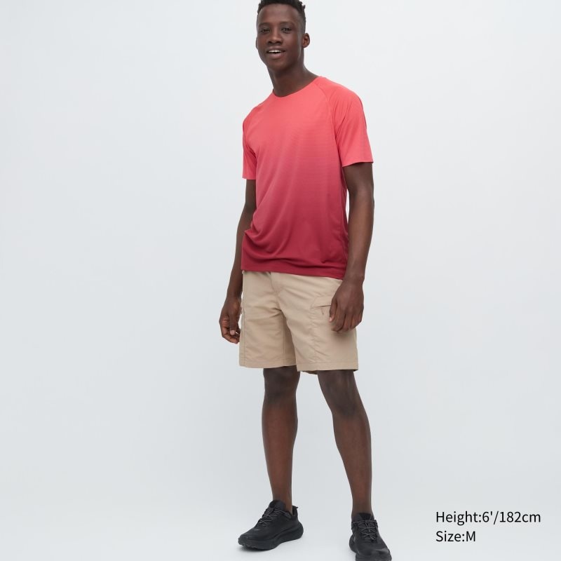 Uniqlo Dry-ex Crew Neck Short-sleeve Lightweight T-shirt Herr Röda | 1084972
