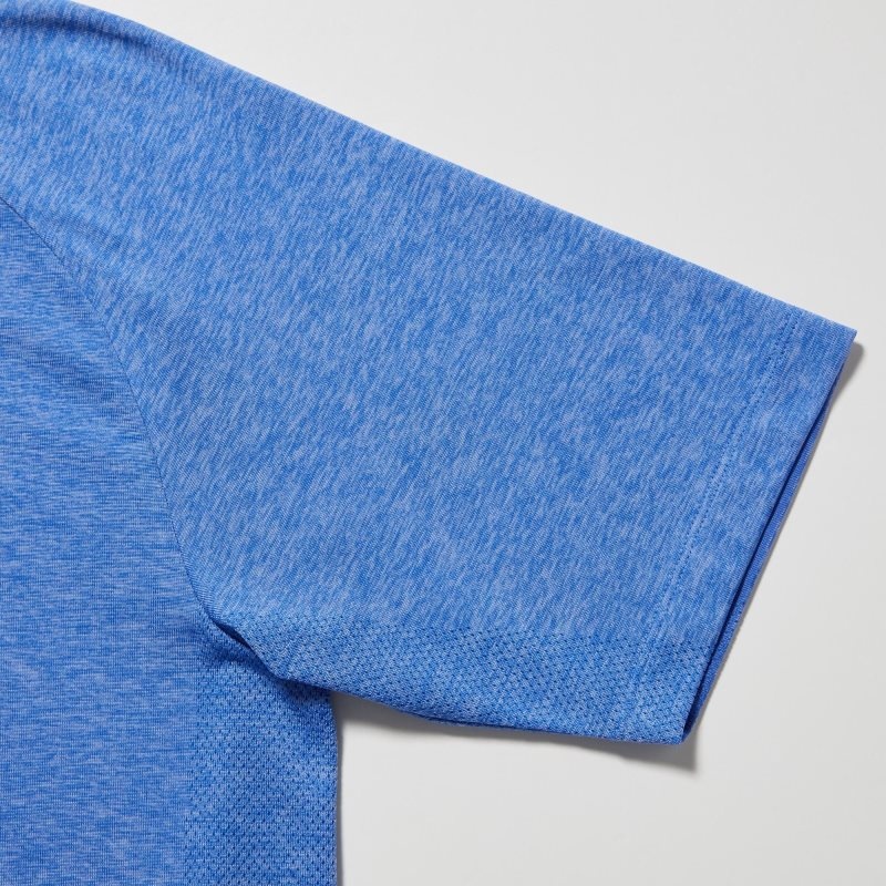 Uniqlo Dry-ex Crew Neck Short-sleeve T-shirt Herr Blå | 5264402