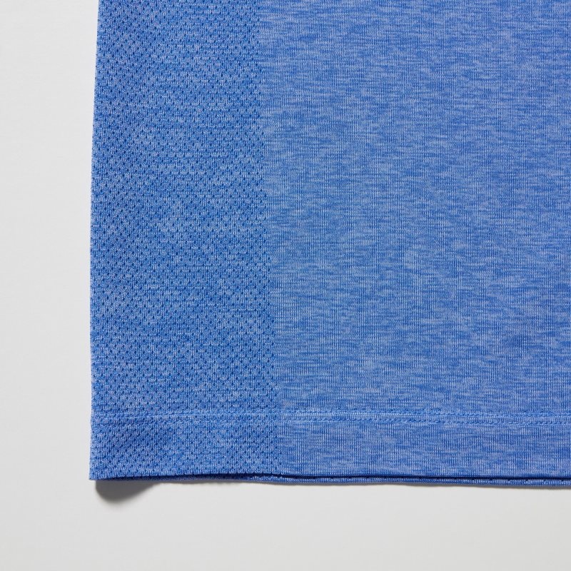 Uniqlo Dry-ex Crew Neck Short-sleeve T-shirt Herr Blå | 5264402