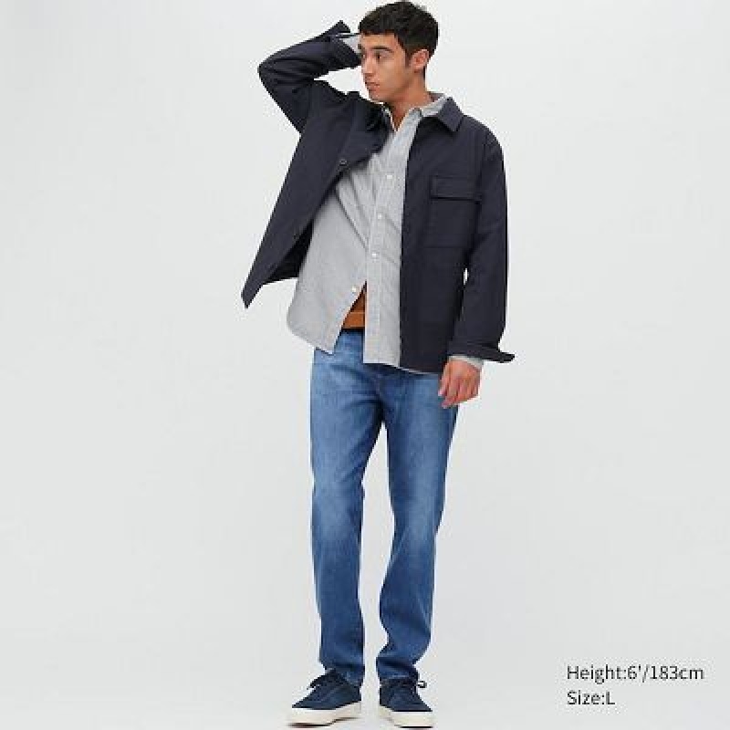 Uniqlo EZY Ultra Stretch Jeans Dam Blå | 3708636