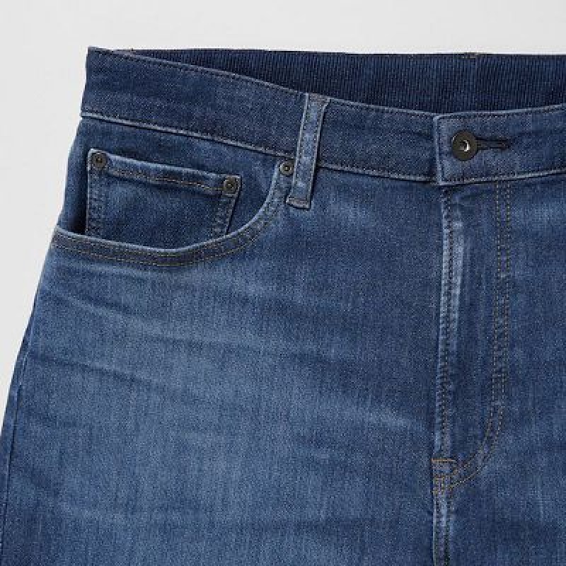 Uniqlo EZY Ultra Stretch Jeans Dam Blå | 8495166