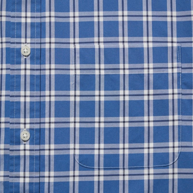 Uniqlo Extra Fine Cotton Broadcloth Long-sleeve Skjorta Herr Blå | 3973005