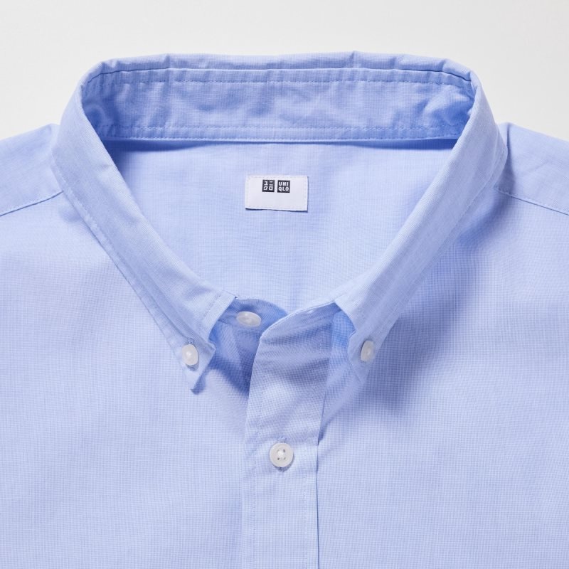 Uniqlo Extra Fine Cotton Broadcloth Long-sleeve Skjorta Herr Blå | 6143010