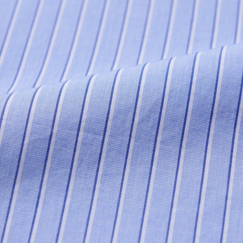 Uniqlo Extra Fine Cotton Broadcloth Striped Long-sleeve Skjorta Herr Blå | 5781818