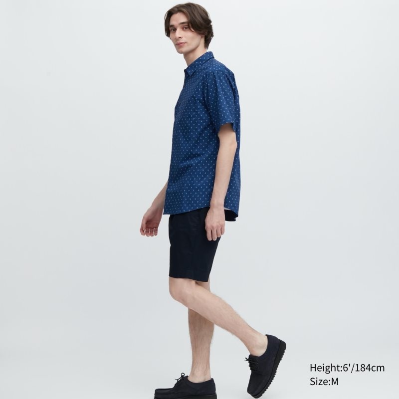 Uniqlo Extra Fine Cotton Short-sleeve Skjorta Herr Grå | 9561133