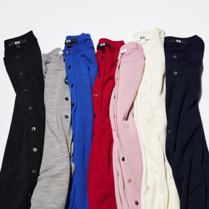 Uniqlo Extra Fine Merino Crew Neck Kofta Dam Grå | 5624301