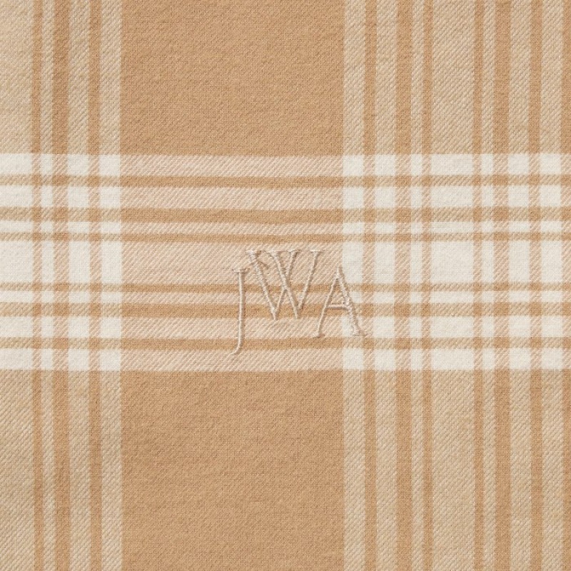 Uniqlo Flannel Checked Long-Sleeve Long Skjorta Dam Beige | 3749833
