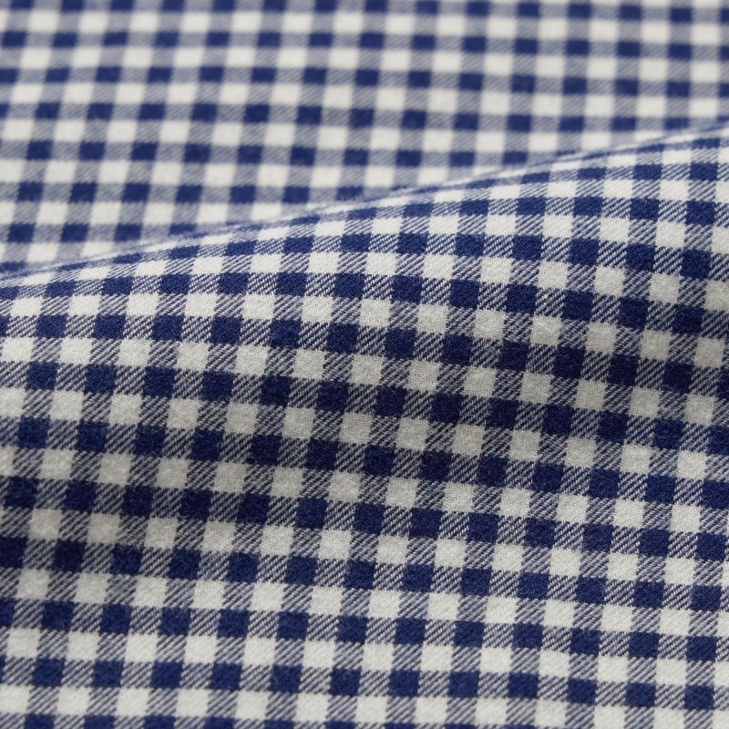 Uniqlo Flannel Checked Long-sleeve Skjorta Herr Marinblå | 8597460