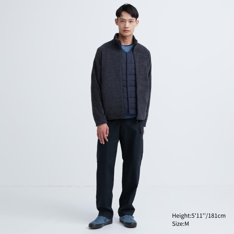 Uniqlo Fleece Full-zip Long Sleeve Jackor Herr Gröna | 2468892