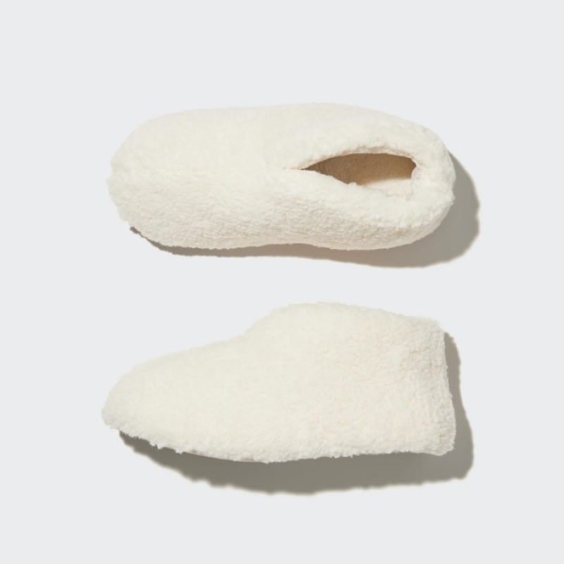 Uniqlo Fleece Room Shoes Faux Shearling Fleece Tofflor Dam Vita | 4959476