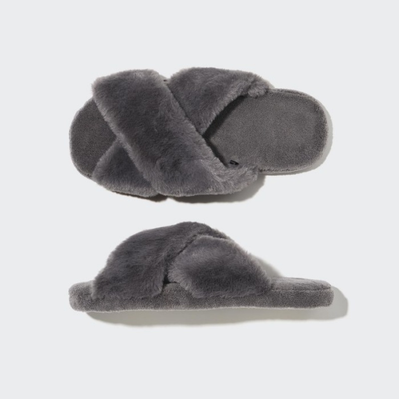 Uniqlo Fleece Room Tofflor Dam Grå | 4861206