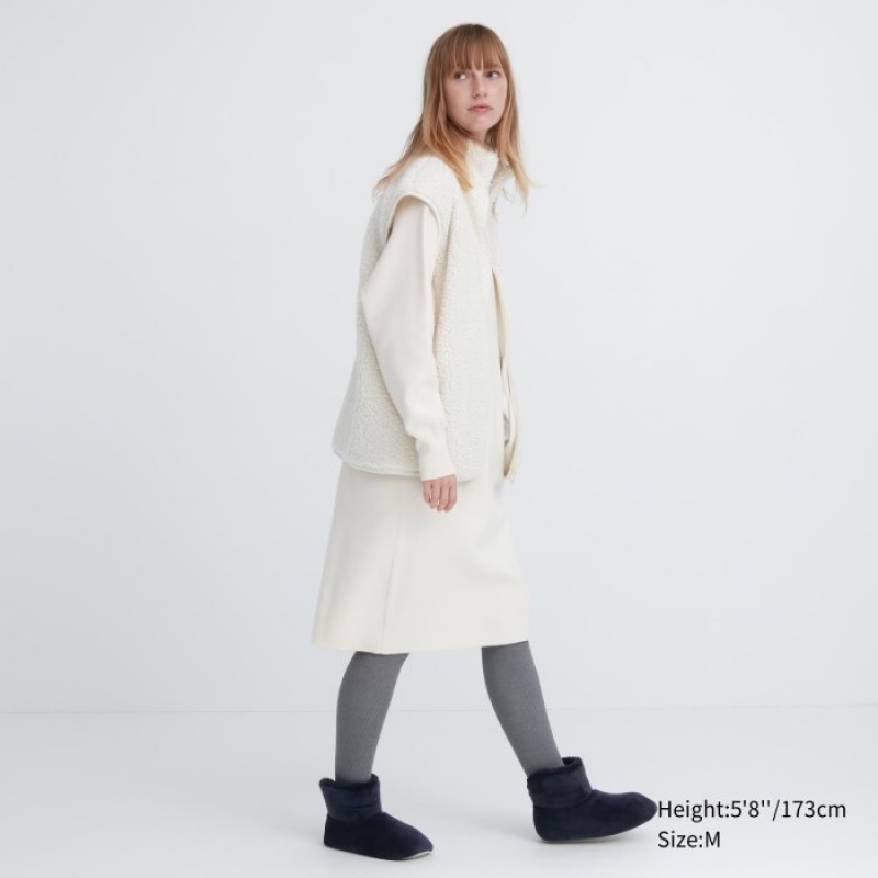 Uniqlo Fleece Room Tofflor Dam Marinblå | 3722728