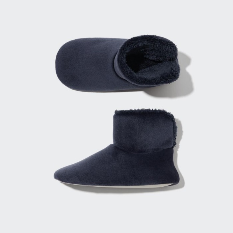 Uniqlo Fleece Room Tofflor Dam Marinblå | 3722728