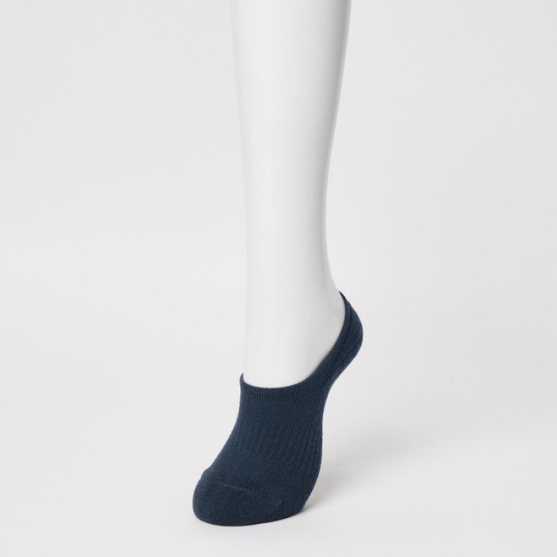 Uniqlo Footsies 3 Pack Sports Strumpor Dam Marinblå | 2842391