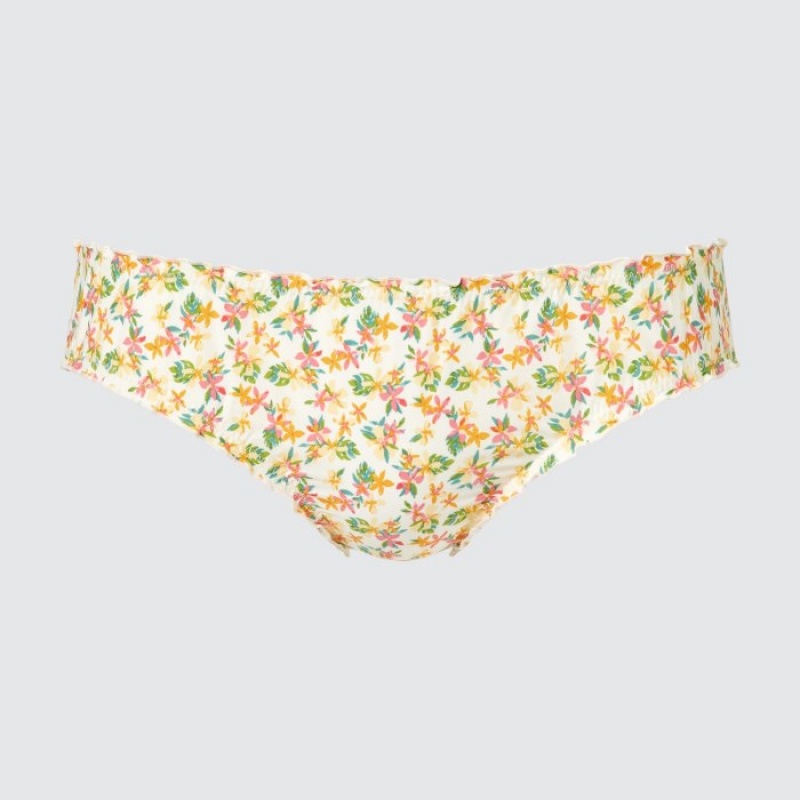 Uniqlo Frilled Mid-Rise Kalsonger Dam Gula | 7871712