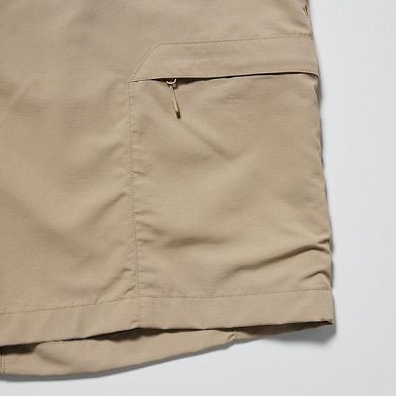 Uniqlo Geared Shorts Dam Beige | 6555426