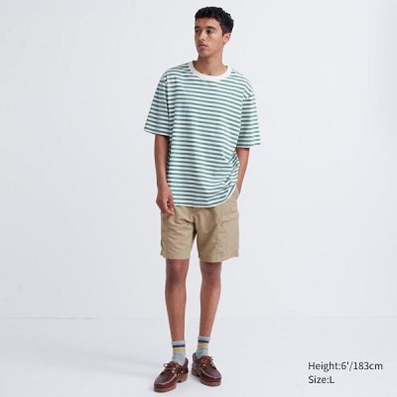Uniqlo Geared Shorts Dam Beige | 6555426
