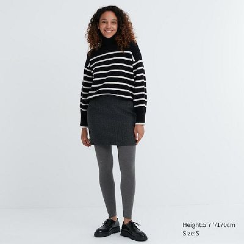 Uniqlo HEATTECH Cotton Leggings Dam Grå | 2652883