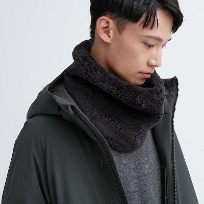 Uniqlo HEATTECH Fluffy Yarn Nackvärmare Dam Svarta | 328655