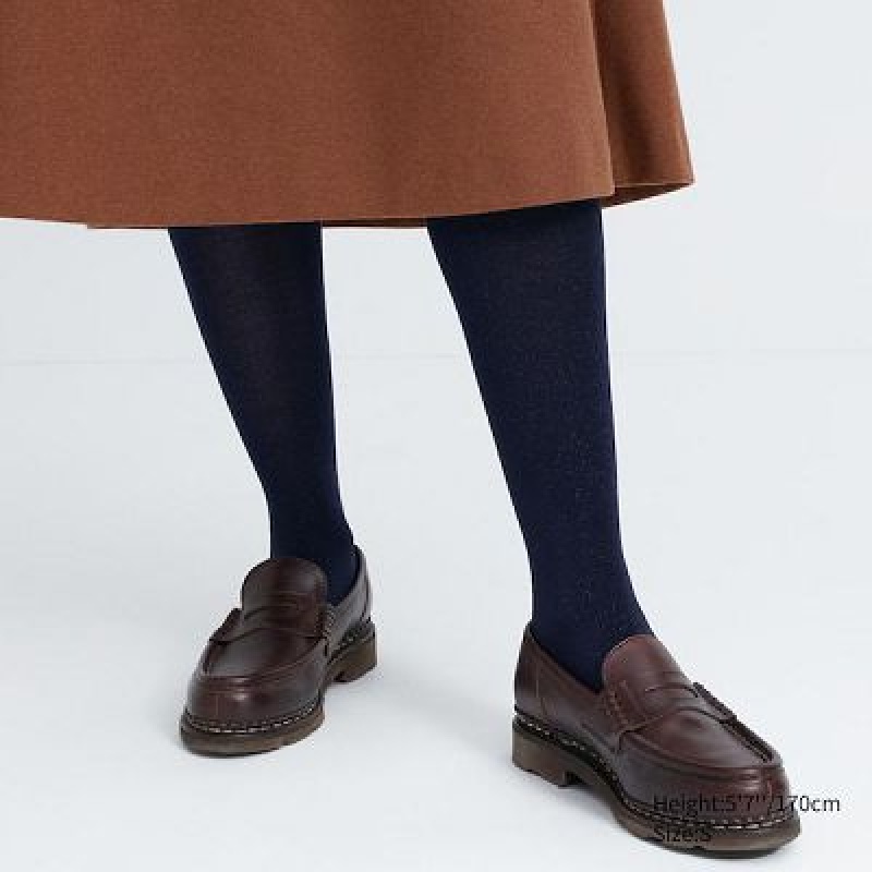 Uniqlo HEATTECH Glitter Knitted Strumpbyxor Dam Svarta | 8131871