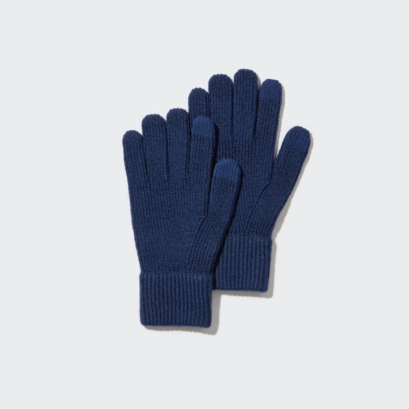 Uniqlo HEATTECH Knitted Handskar Herr Blå | 5886648
