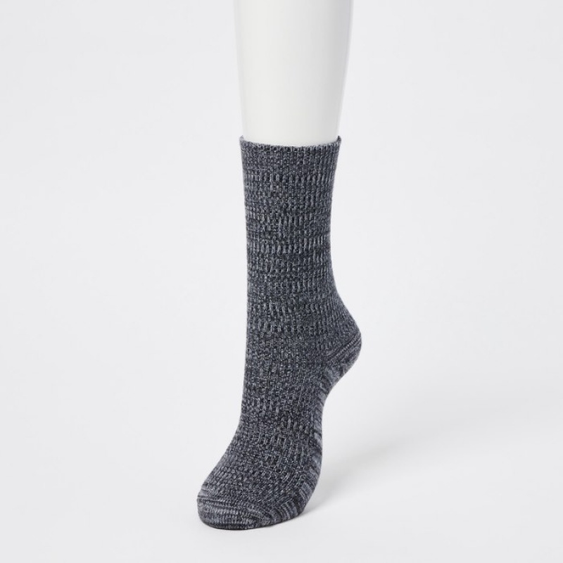 Uniqlo HEATTECH Loose Ribbed Strumpor Dam Grå | 9206544