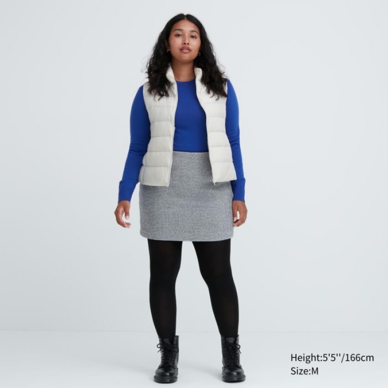 Uniqlo HEATTECH Ribbed Knitted Strumpbyxor Dam Svarta | 3054496
