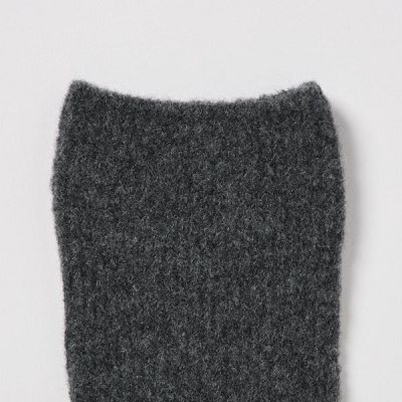 Uniqlo HEATTECH Souffle Yarn Strumpor Dam Svarta | 8456103