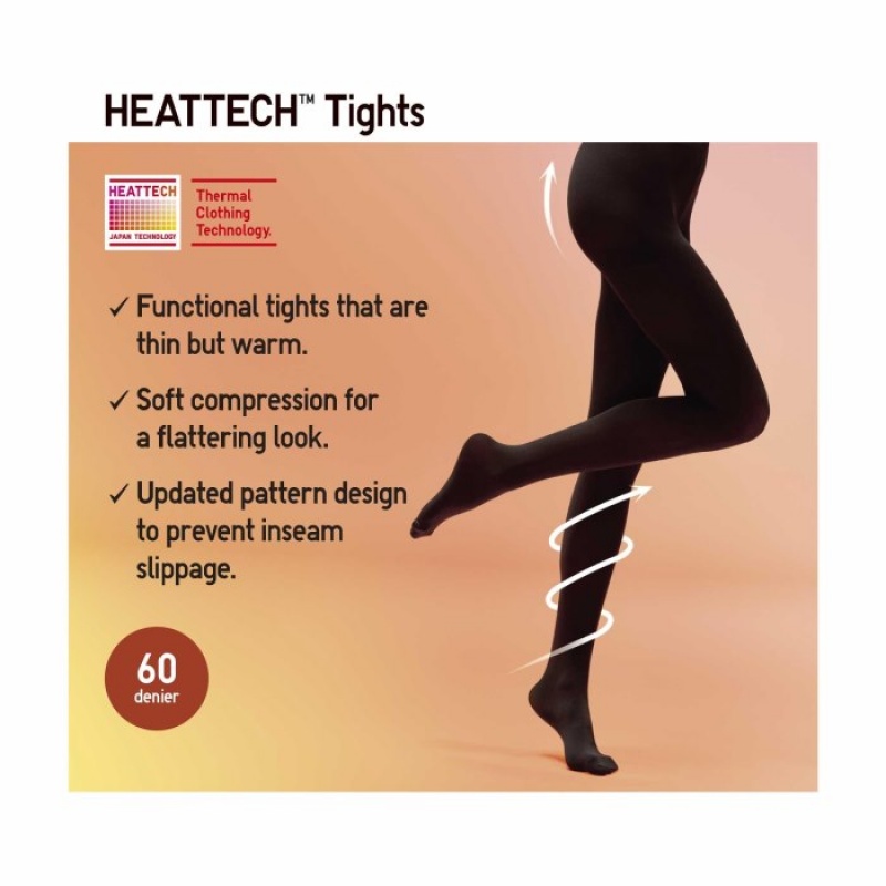 Uniqlo HEATTECH Strumpbyxor Dam Svarta | 3008643
