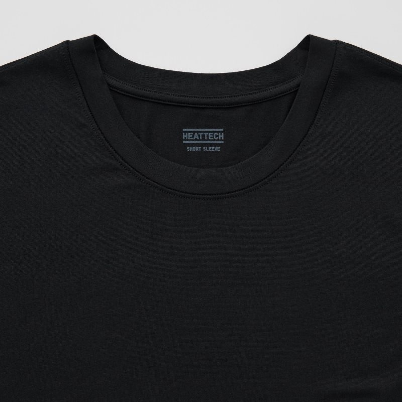 Uniqlo Heattech Crew Neck Short Sleeve T-shirt Herr Svarta | 3024959