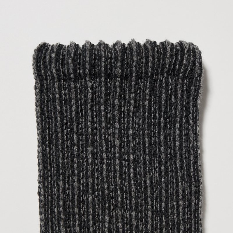 Uniqlo Heattech Soft Pile Ribbed Strumpor Herr Grå | 6703263