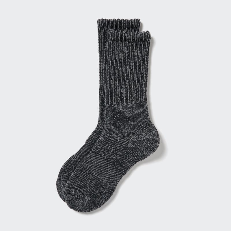 Uniqlo Heattech Soft Pile Ribbed Strumpor Herr Grå | 6703263