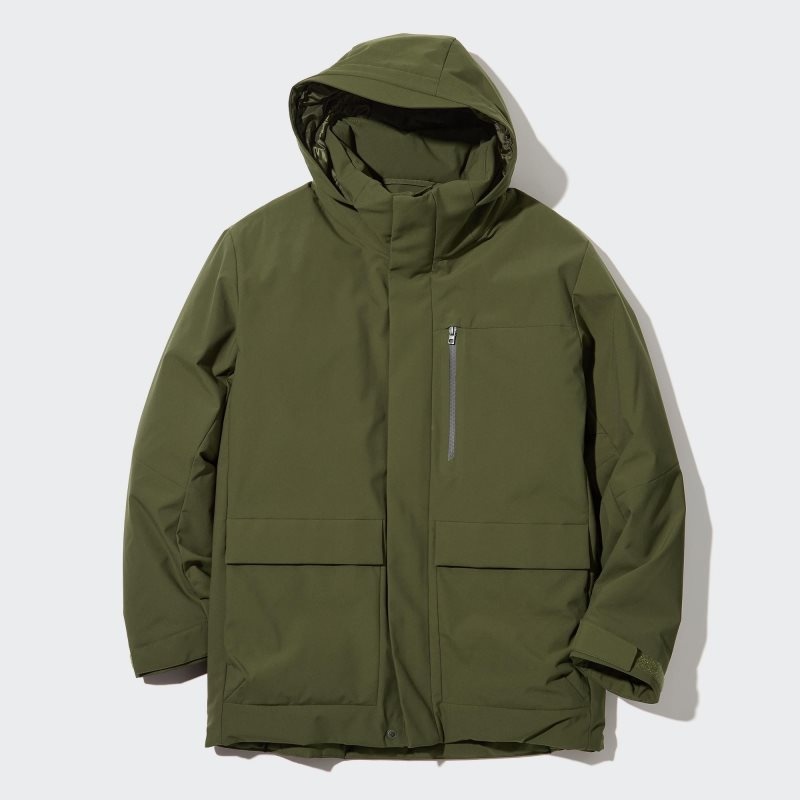Uniqlo Hybrid Down Parka Herr Olivgröna | 7825137