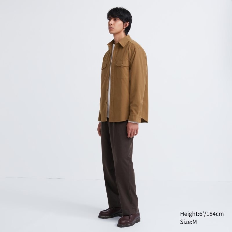 Uniqlo Jersey Utility Long-sleeve Overshirt Skjorta Herr Marinblå | 8805486