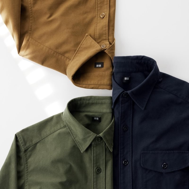 Uniqlo Jersey Utility Long-sleeve Overshirt Skjorta Herr Marinblå | 8805486