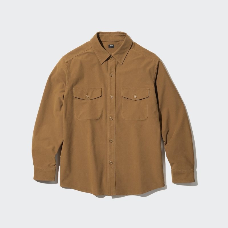 Uniqlo Jersey Utility Long-sleeve Overshirt Skjorta Herr Marinblå | 8805486
