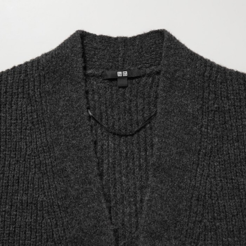 Uniqlo Knitted Long Kofta Dam Grå | 4124632