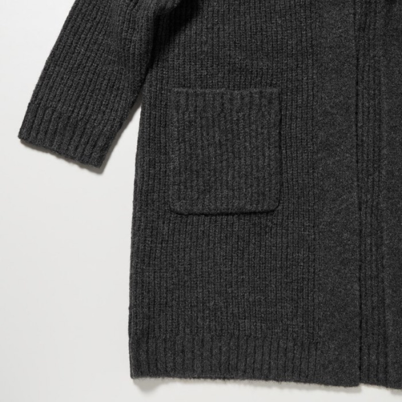 Uniqlo Knitted Long Kofta Dam Grå | 4124632
