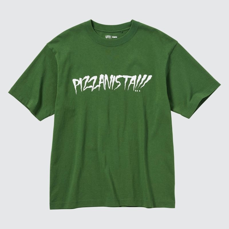 Uniqlo L.A. Eats Ut Oversized Short-sleeve Graphic Pizzanista! T-shirt Herr Gröna | 8329486