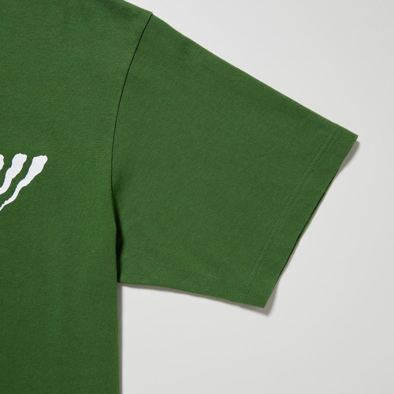 Uniqlo L.A. Eats Ut Oversized Short-sleeve Graphic Pizzanista! T-shirt Herr Gröna | 8329486