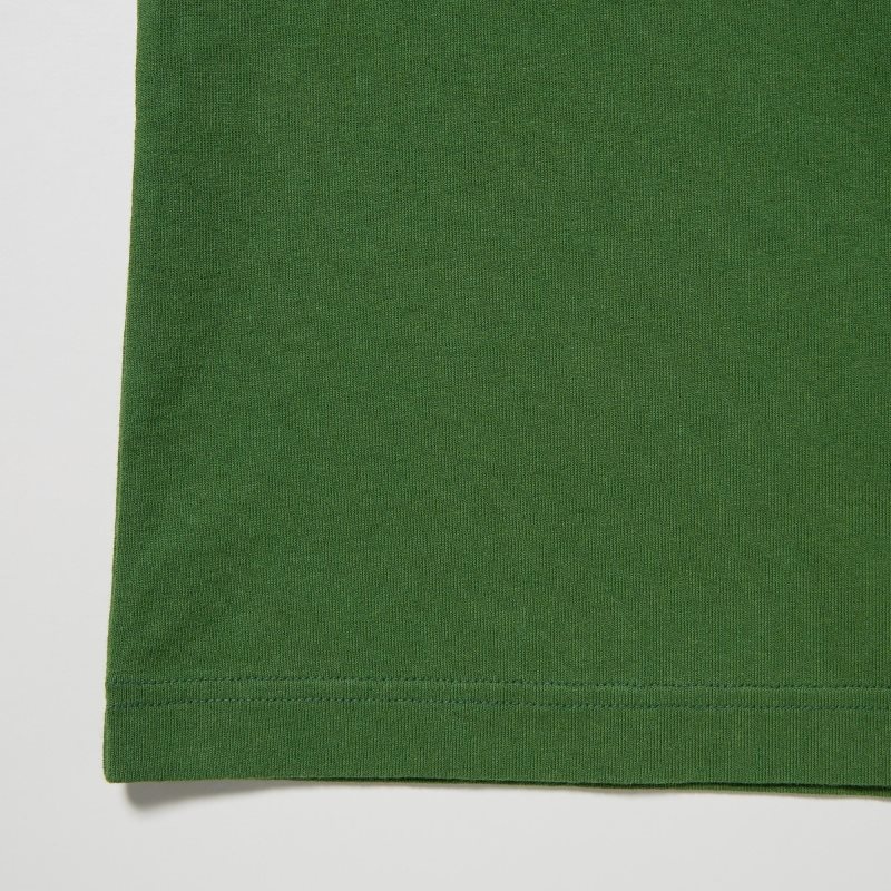 Uniqlo L.A. Eats Ut Oversized Short-sleeve Graphic Pizzanista! T-shirt Herr Gröna | 8329486