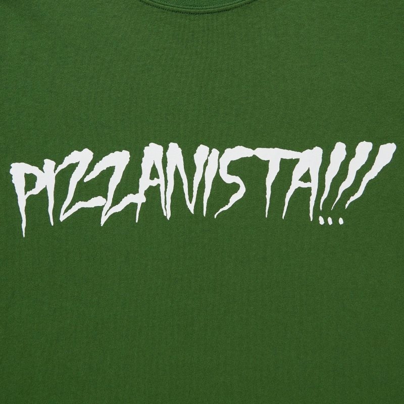 Uniqlo L.A. Eats Ut Oversized Short-sleeve Graphic Pizzanista! T-shirt Herr Gröna | 8329486