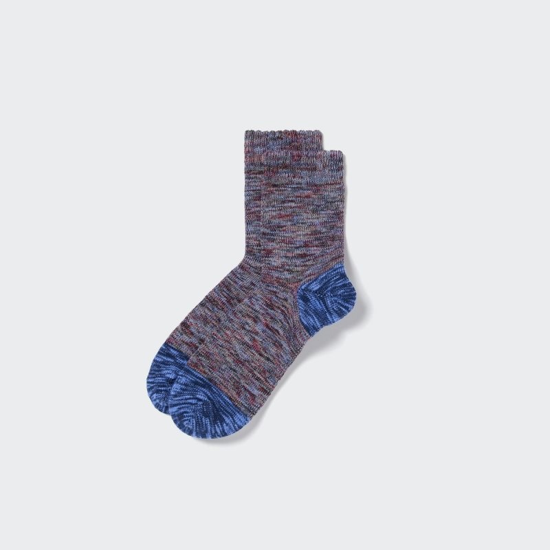 Uniqlo Melange Half Strumpor Herr Blå | 308609