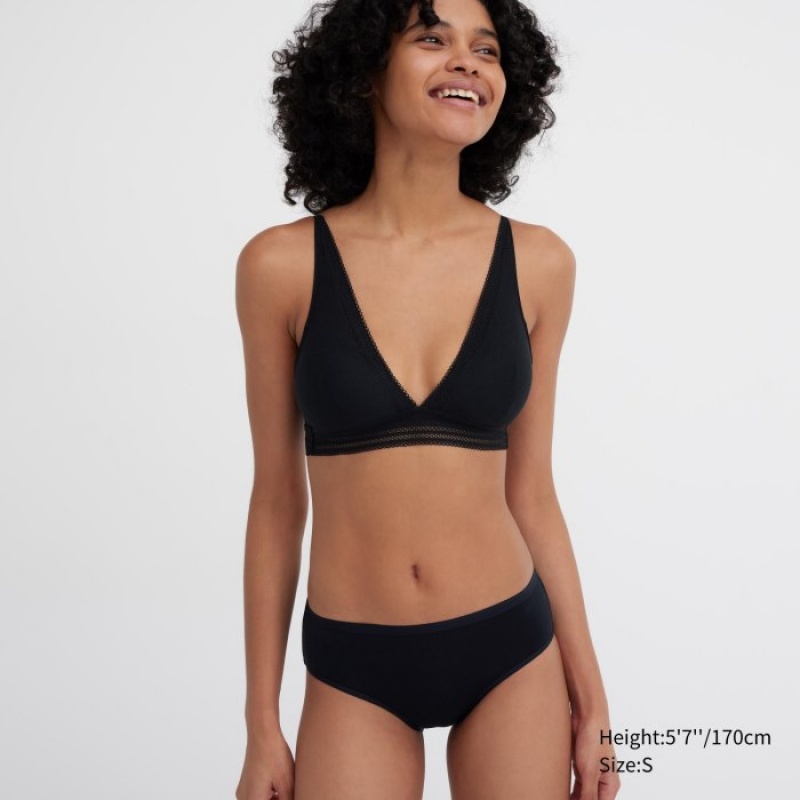 Uniqlo Mid-Rise Kalsonger Dam Svarta | 672359