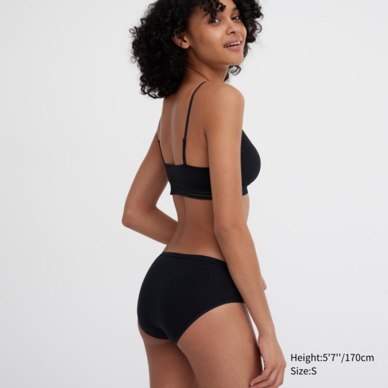 Uniqlo Mid-Rise Kalsonger Dam Svarta | 672359