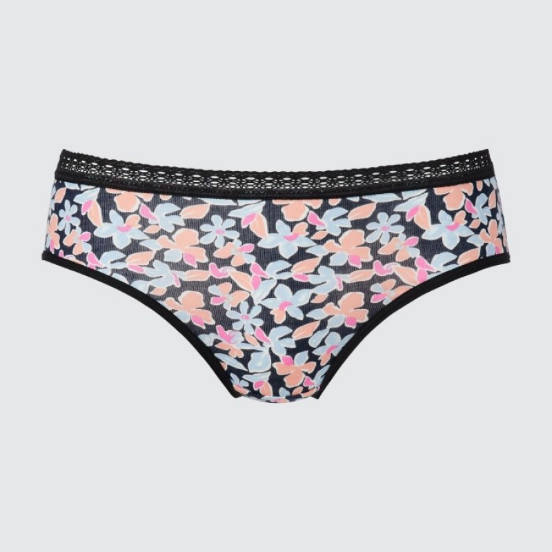 Uniqlo Mid Rise Kalsonger Dam Svarta | 1971159