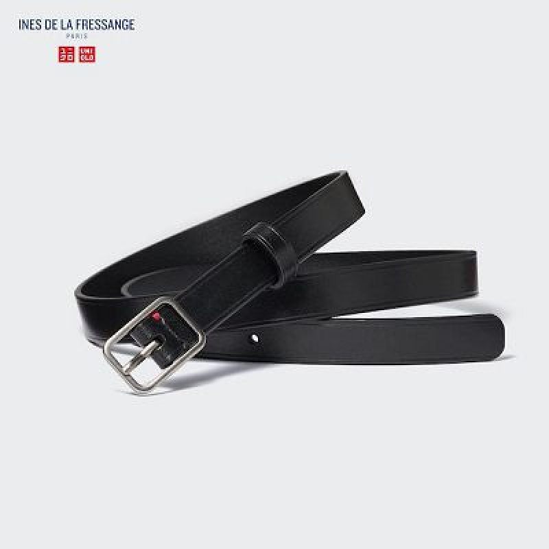 Uniqlo Narrow Bälte Dam Svarta | 9748950