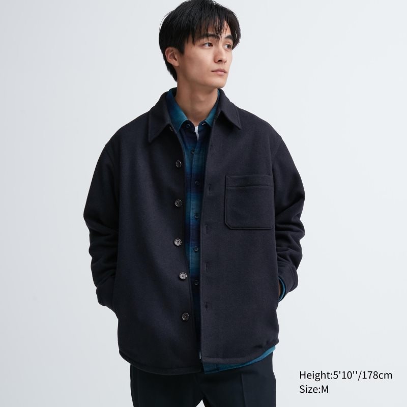 Uniqlo Overshirt Jackor Herr Marinblå | 3588992