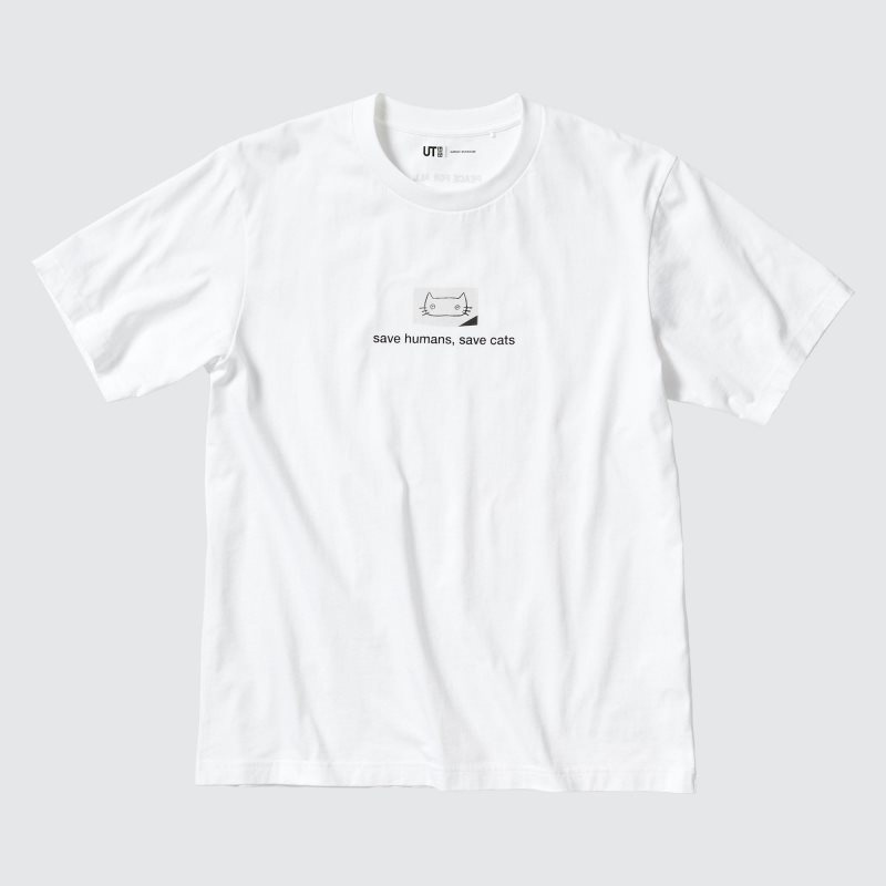 Uniqlo PEACE FOR ALL Short-Sleeve Graphic Haruki Murakami T-shirt Herr Vita | 1644765